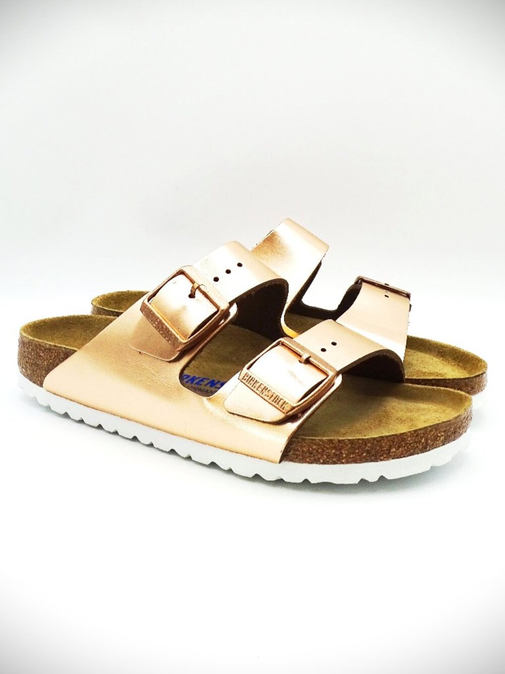 BIRKENSTOCK Bronze Women's Sydney Luxe Buckle Hardware Slide Sz 38/7.5